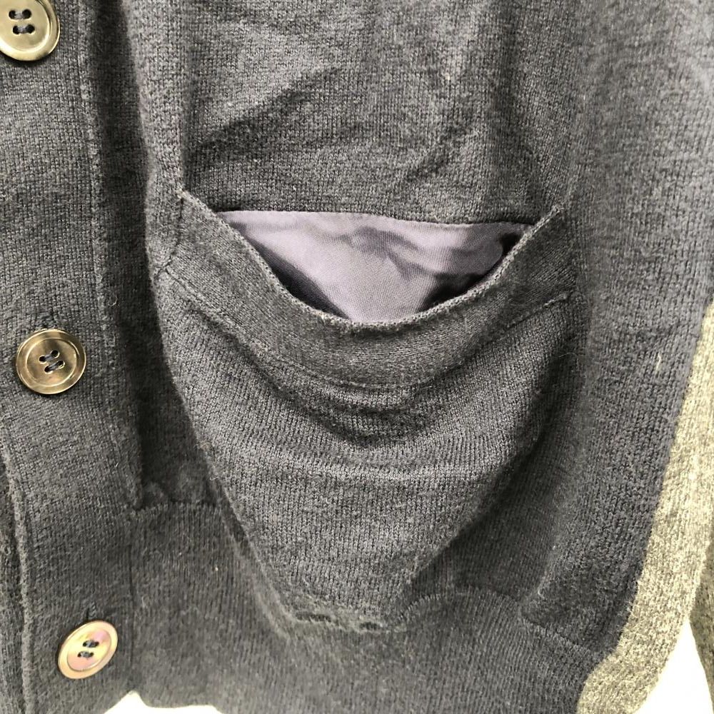 中古】sacai カシミヤ混カーディガン サイズ1 ネイビー グレー