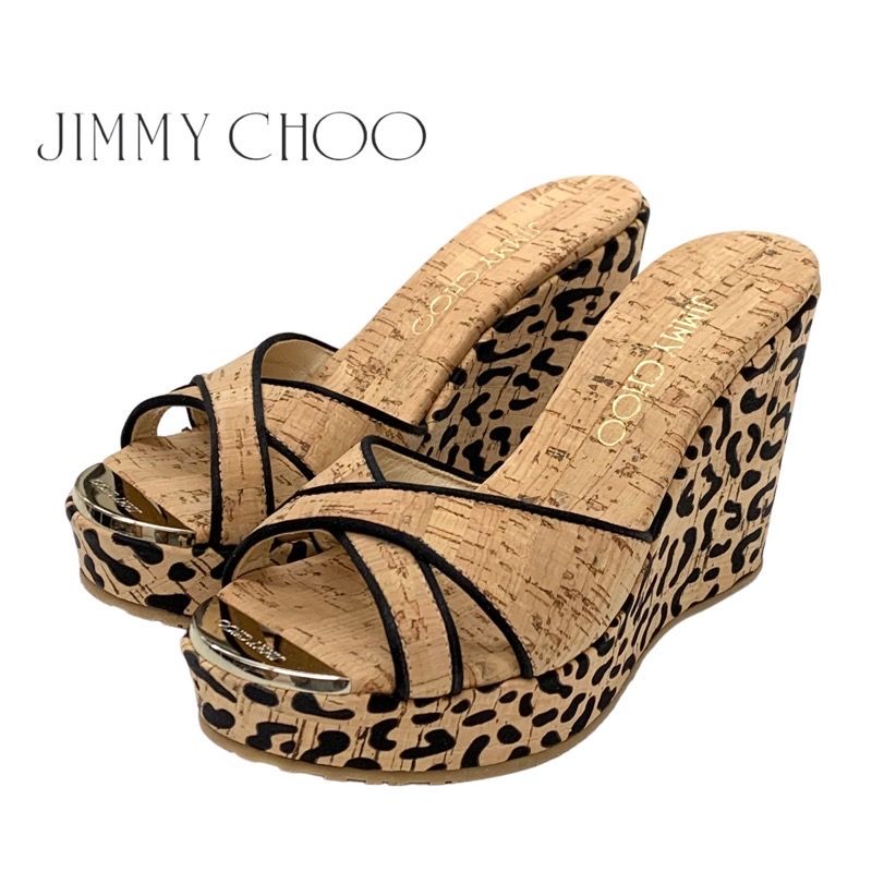 ジミーチュウ JIMMY CHOO サンダル 靴 シューズ コルク ベージュ 