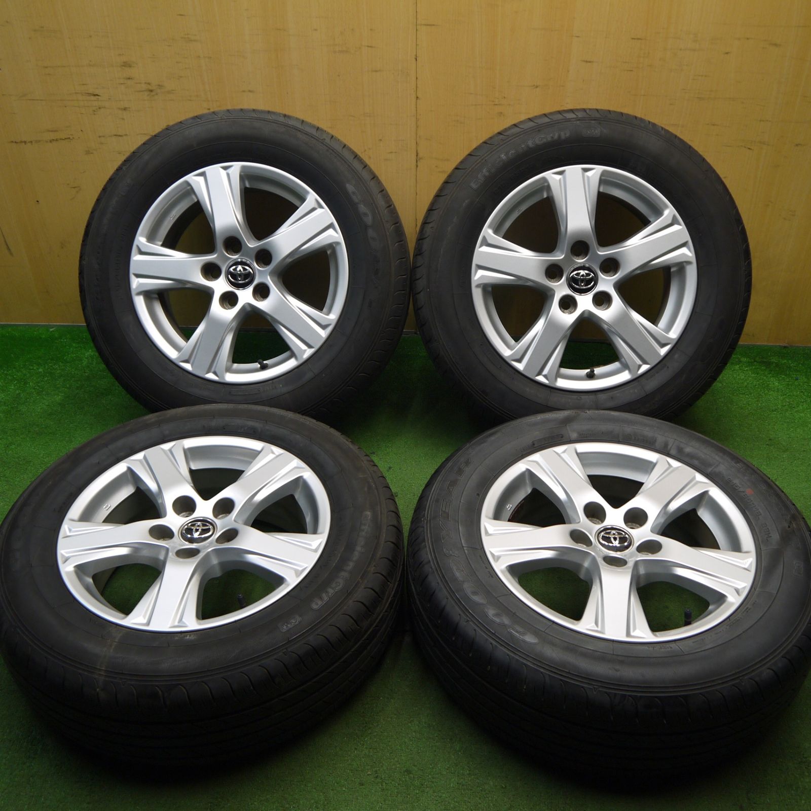 バリ溝 キレイ 9.5分 トヨタ 30系 アルファード 純正 215|65R16 グッドイヤー EfficientGrip 16インチ PCD114.3|5H 5050909Hノ