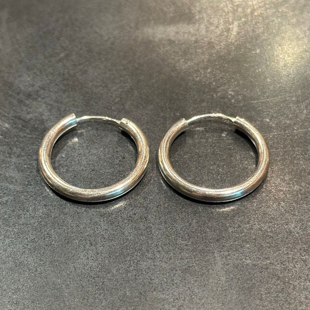 SILVER925 BIG HOOP DESIGN EARRINGS/シルバー/ピアス