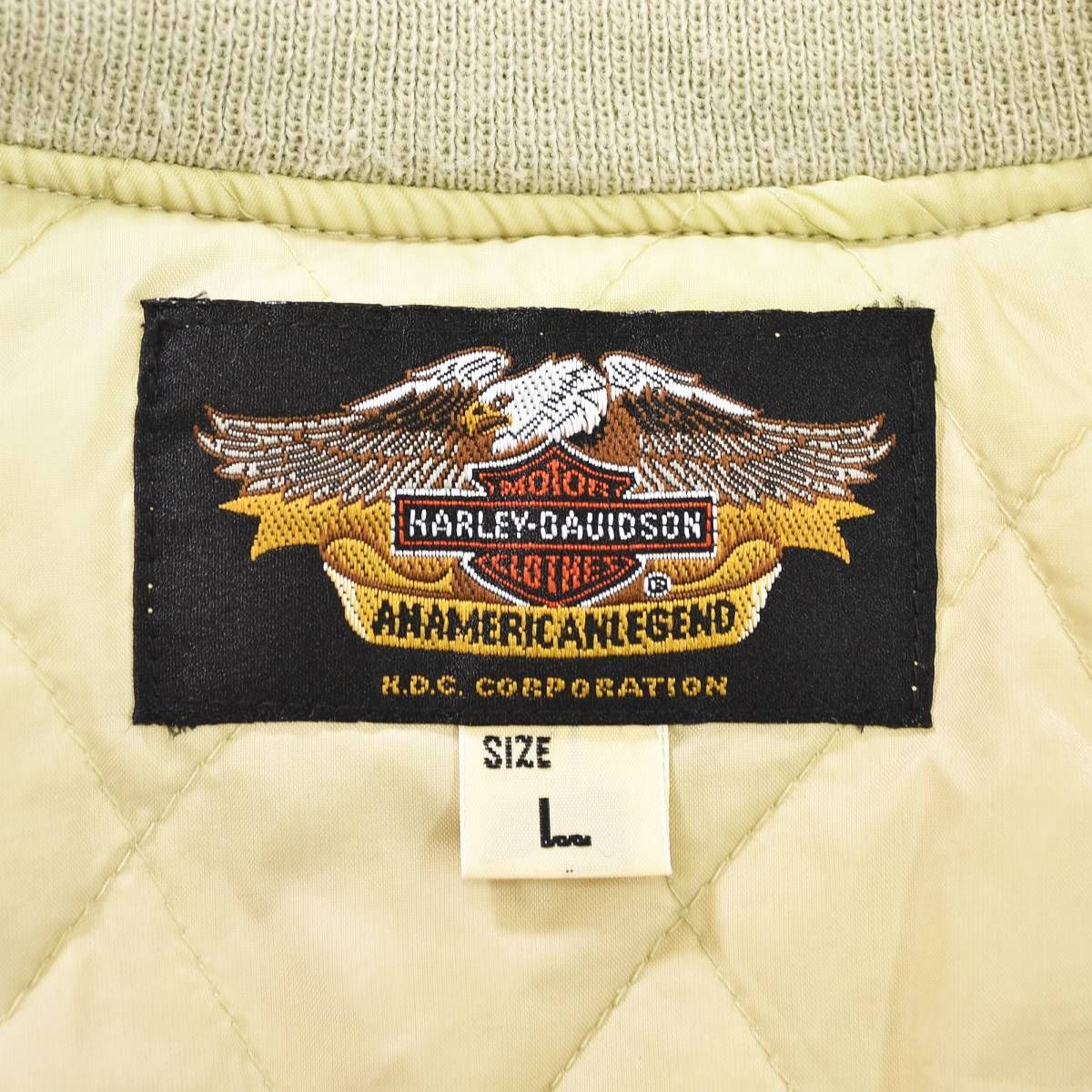 90s】ハーレーダビッドソン スカジャン ジャケット ベロア ファイアー