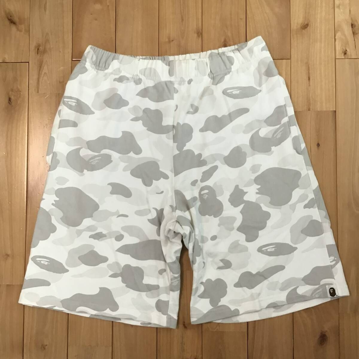初期 White camo スウェット ハーフパンツ Mサイズ a bathing