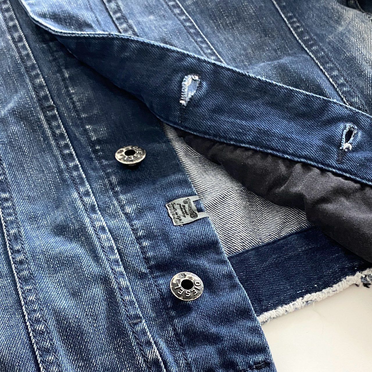 DIESEL ディーゼル トラックジャケット デニム 70g26 DIESEL ディーゼル ノーカラーデニムトラッカージャケット G