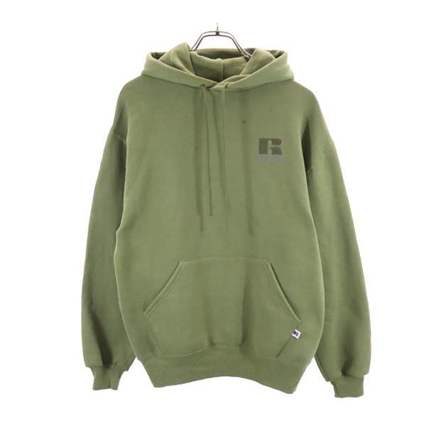90年代USA製 Russell Athletic 緑 パーカー USA製 90s RUSSELL ATHLETIC ヘンリーネックスウェットパーカー