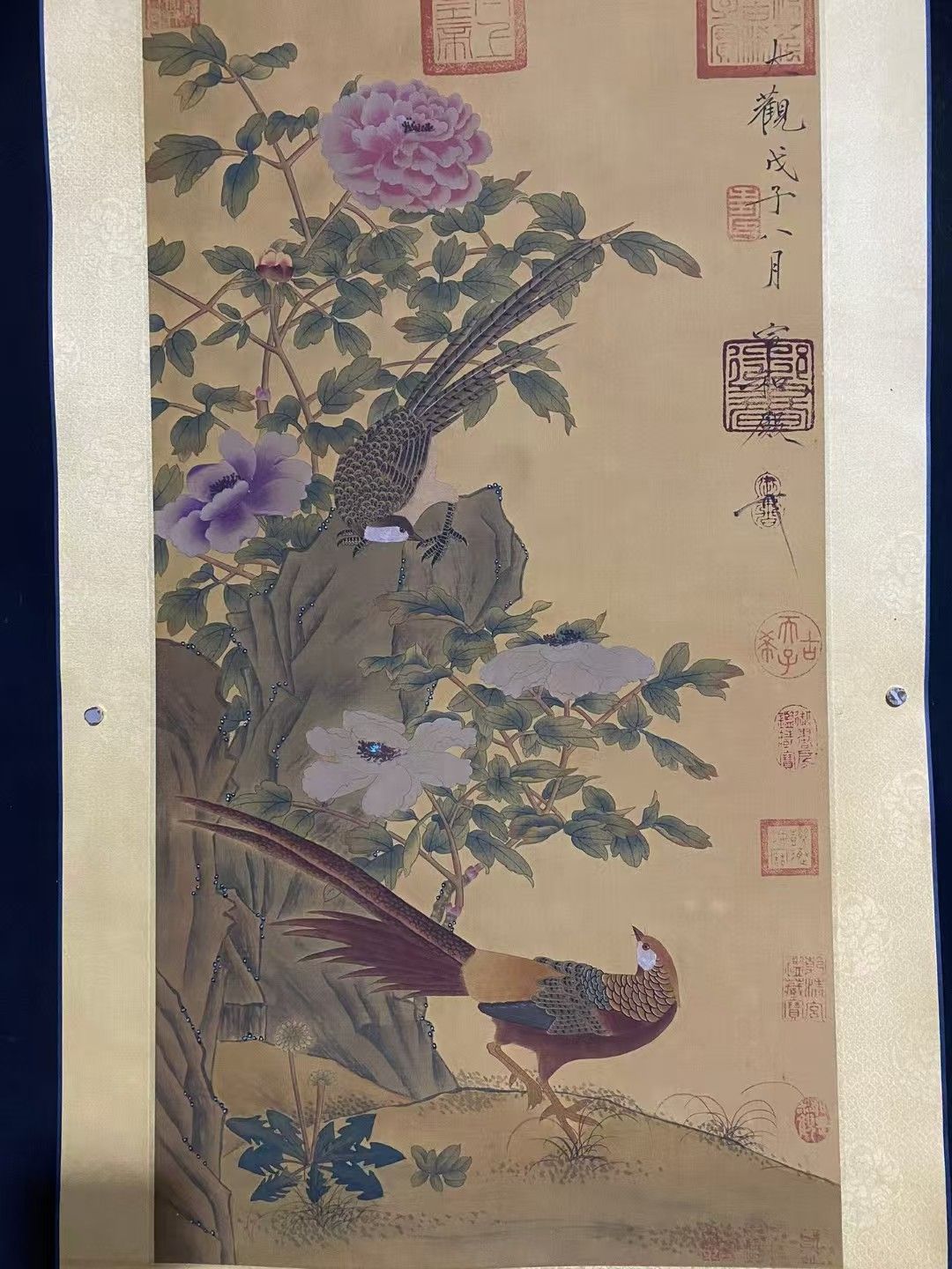 ♦中国 梅花尾長鳥 書画骨董 水墨画 絵画 骨董品 コレクション アンティーク ♢中国 梅花尾長鳥 書画骨董 水墨画 絵画 骨董品 コレクション