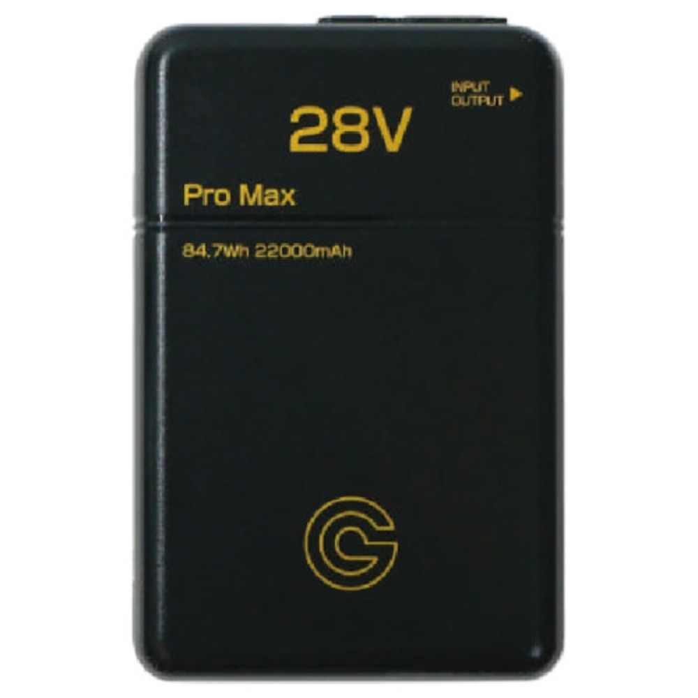 長信ジャパン GB-POWER 28V 84.7Wh ファン付きウェア用Li-ionバッテリ USB-C|Aダブル出力ポート GB428PD-B01 ブラック