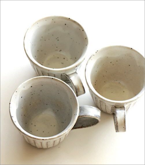マグカップ おしゃれ 陶器 日本製 瀬戸焼 焼き物 粉引き 粉引しのぎ　まとめ r400