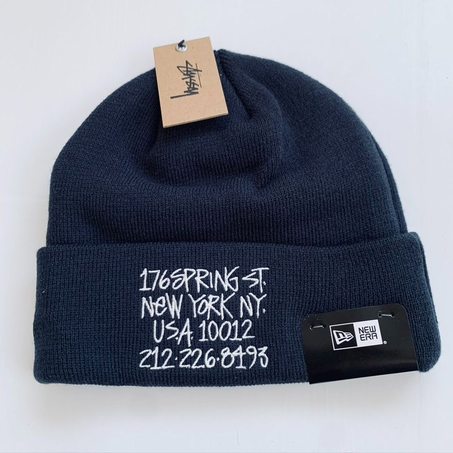 Stussy Newera NY ニット帽 ニットキャップ 日本未発売 ネイビー