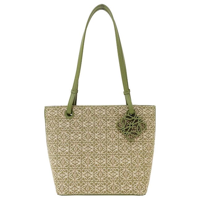 ロエベ LOEWE バッグ レディース ブランド リピート トートバッグ キャンバス グリーン A933C05X01 肩掛け おしゃれ ロゴ 爽やか おでかけ