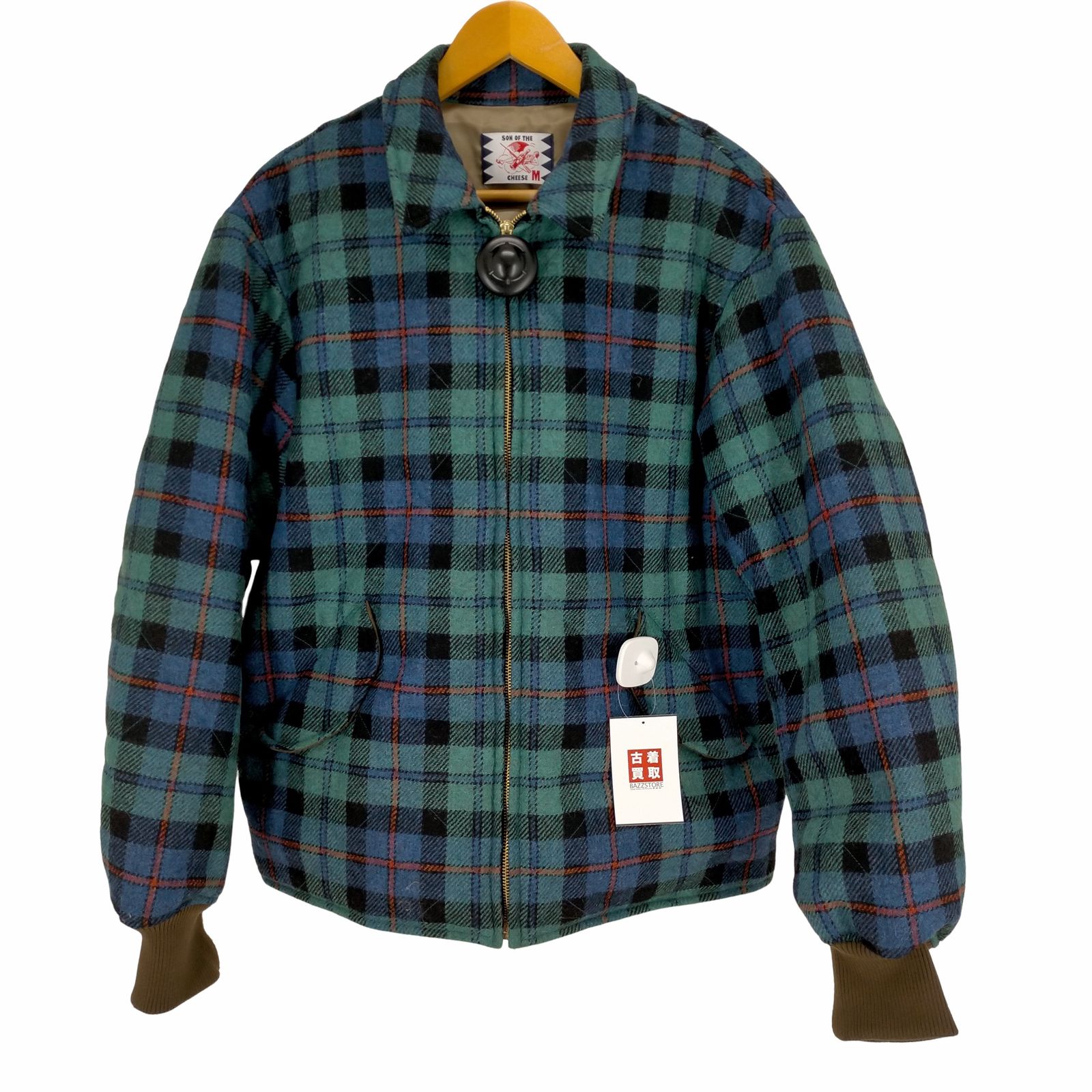 サノバチーズ SON OF THE CHEESE Check wool down Jkt メンズ JPN：M