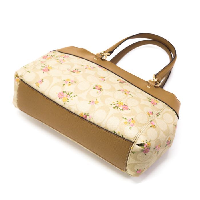 コーチ COACH 2WAYバッグ レザー PVC シグネチャー フローラルプリント