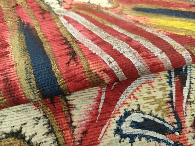 平和屋着物○アンティーク 大正ロマン 九寸名古屋帯 紬地 手描き 笹文  