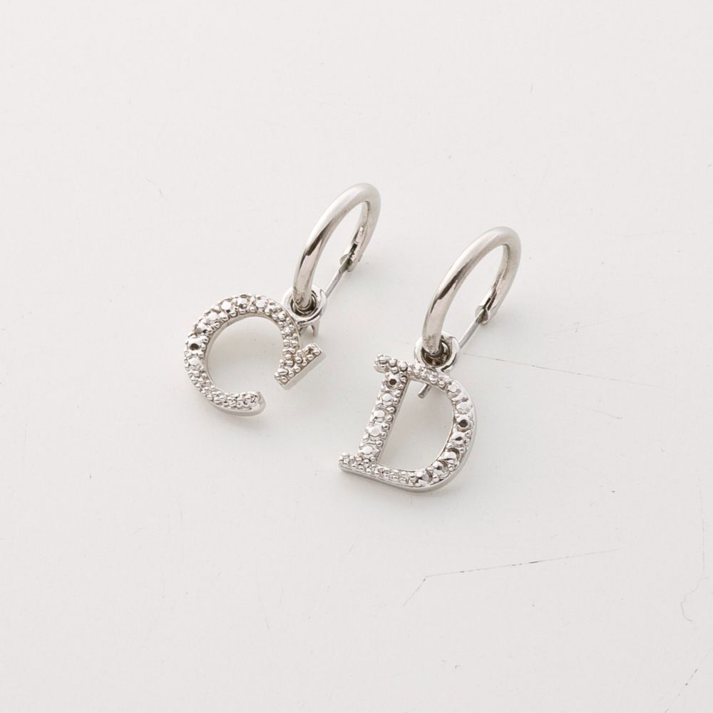 Dior フープピアス シルバー ディオール DIOR CDフープピアス シルバー - メルカリ