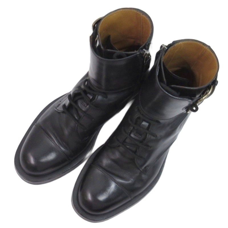 グッチ GUCCI Double Buckle Military Boots ダブルバックル