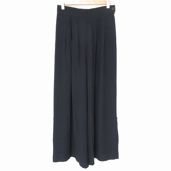 イブサンローラン YSL Yves Saint Laurent ヴィンテージ ワイドパンツ ガウチョ サイドスリット レディース a964974ss