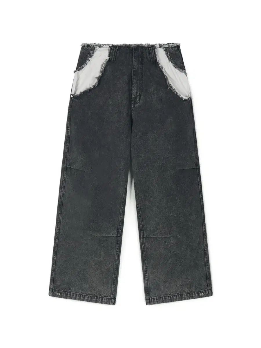 shopfaerie cut-off denim maxi pants ブラック shopfaerie cut-off denim maxi pants ブラック shopfaerie cut-off