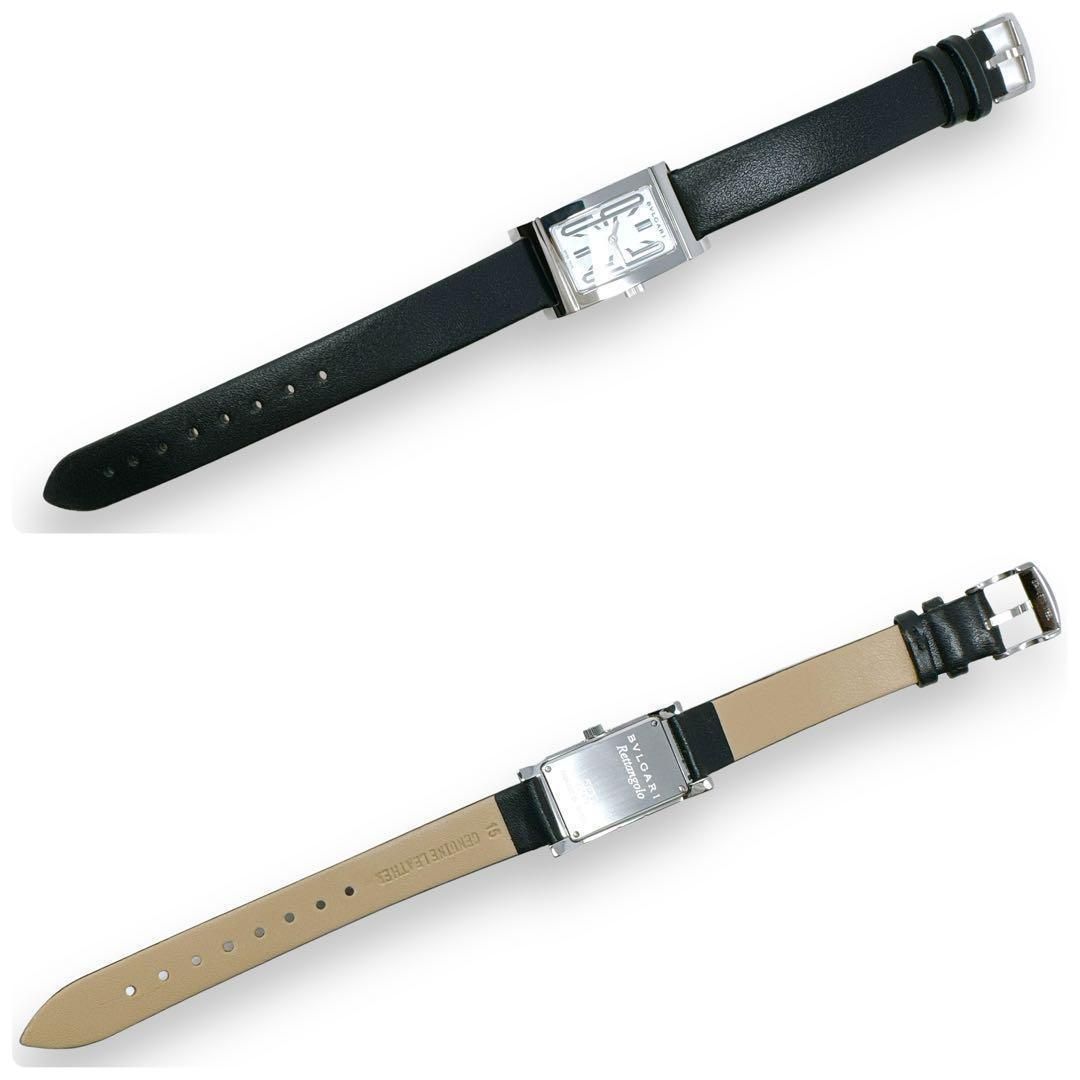 ブルガリ レッタンゴロ RT39S 革ベルト レザー クォーツ