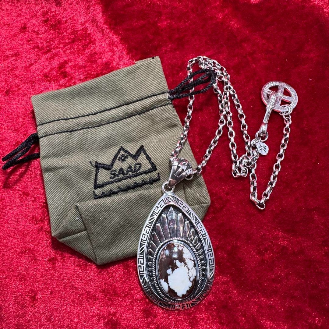 ワイルドホース 大きなペンダントトップ 68.6g サード SAAD