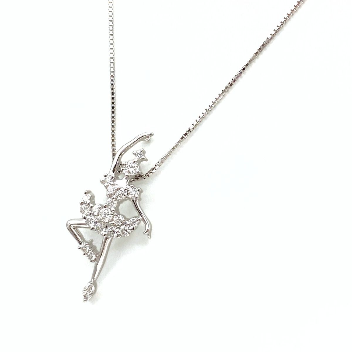 タサキ TASAKI ドールモチーフ デザインネックレス WG ホワイト 