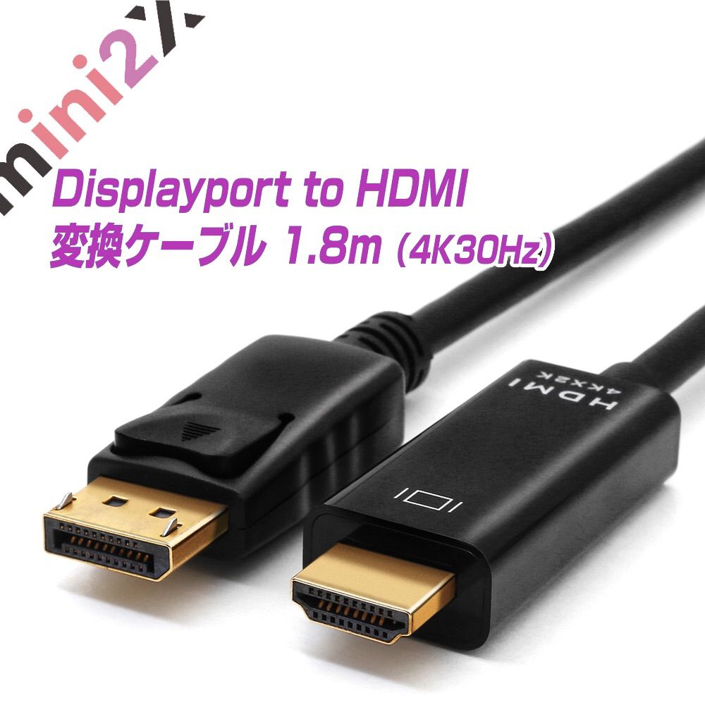 Rankie Mini DisplayPort(Thunderbolt Port) - DVI 変換ケーブル 1080P