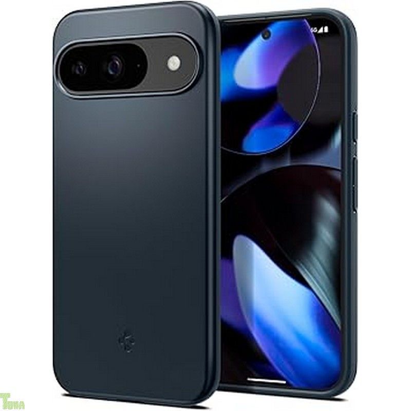 Spigen Pixel 9 / 9 Pro ケース 薄型 耐衝撃 軽量 さらさら 米軍MIL規格取得 2重構造 レンズ保護 指紋防止 擦り傷防止 マット仕上げ ワイヤレス充電対応 シン・フィット ACS07698(メタル・スレート)