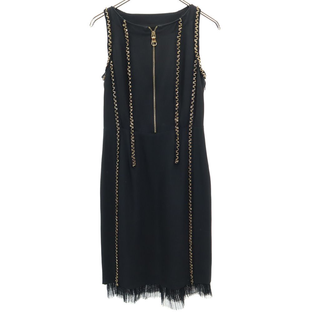 ロエベ 膝丈ワンピース ブラック LOEWE チェーン レディース ロエベ 膝丈ワンピース ブラック LOEWE チェーン レディース 古着