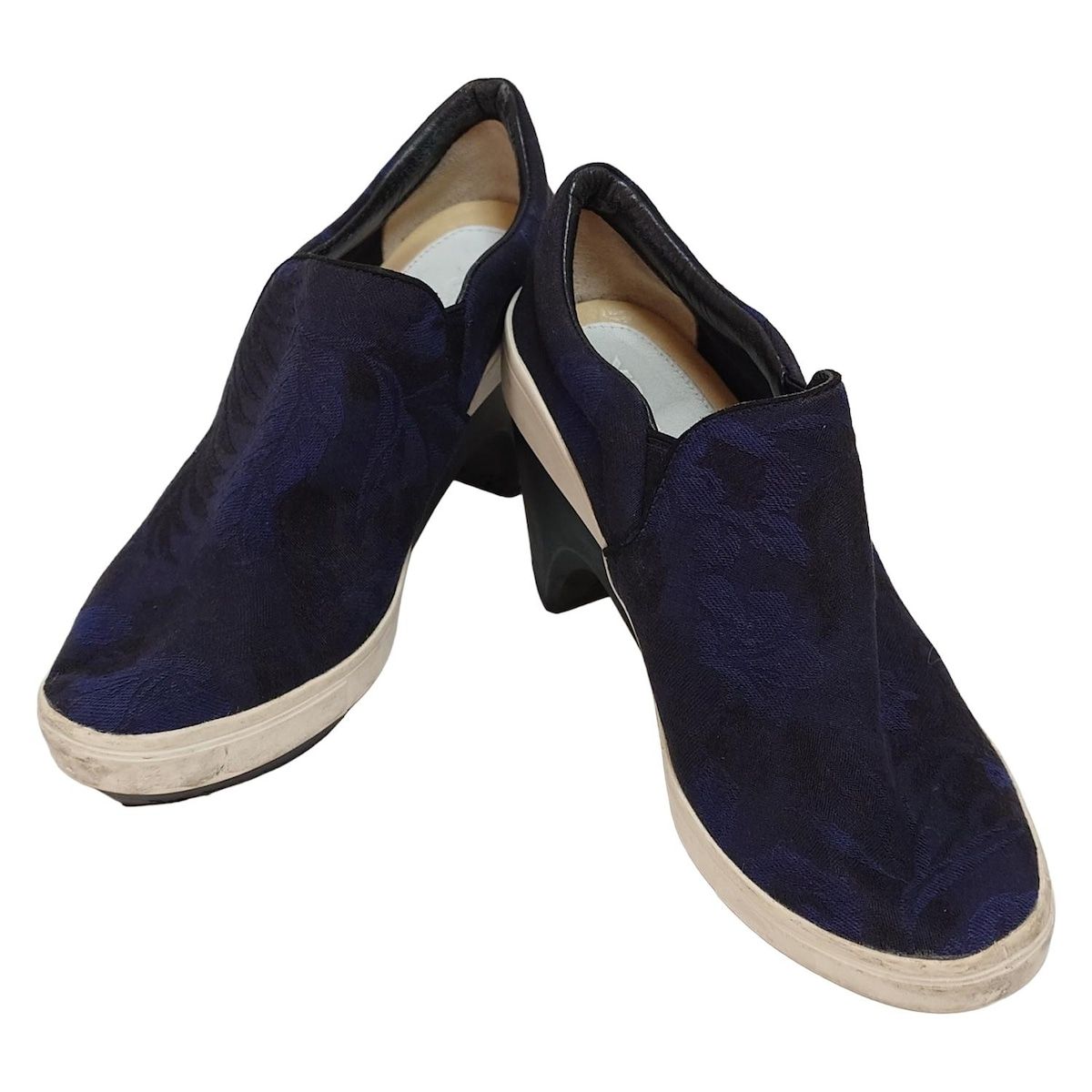 ネイビー×黒×白 コットン