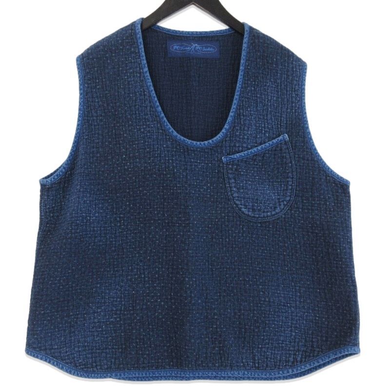 美品 Porter Classic ポータークラシック プルオーバーベスト 刺し子 PC-059-2103 NEW SASHIKO PULLOVER VEST インディゴ 271011038