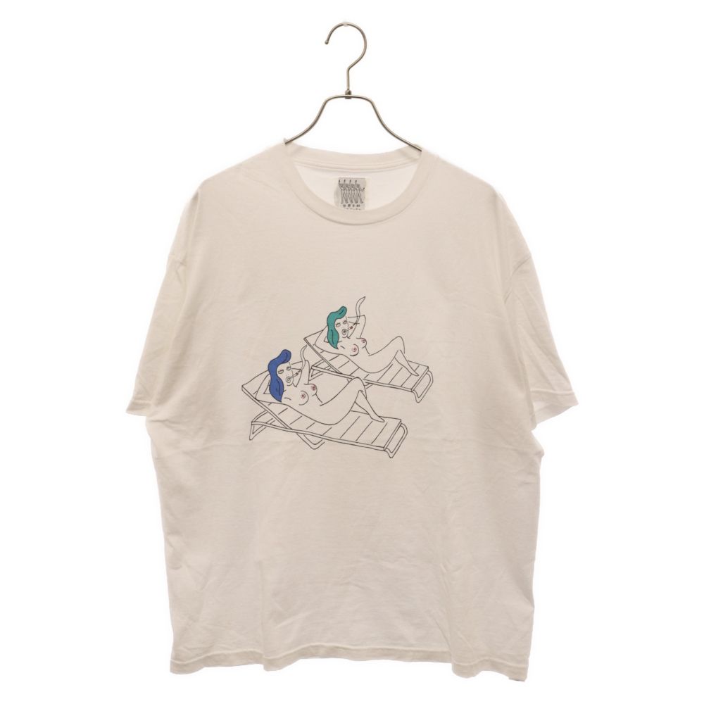 WACKO MARIA (ワコマリア) 23SS CREW NECK T-SHIRT 23SS-WMT-TEE01 世界平和プロジェクト フロントプリント クルーネック半袖tシャツ ホワイト