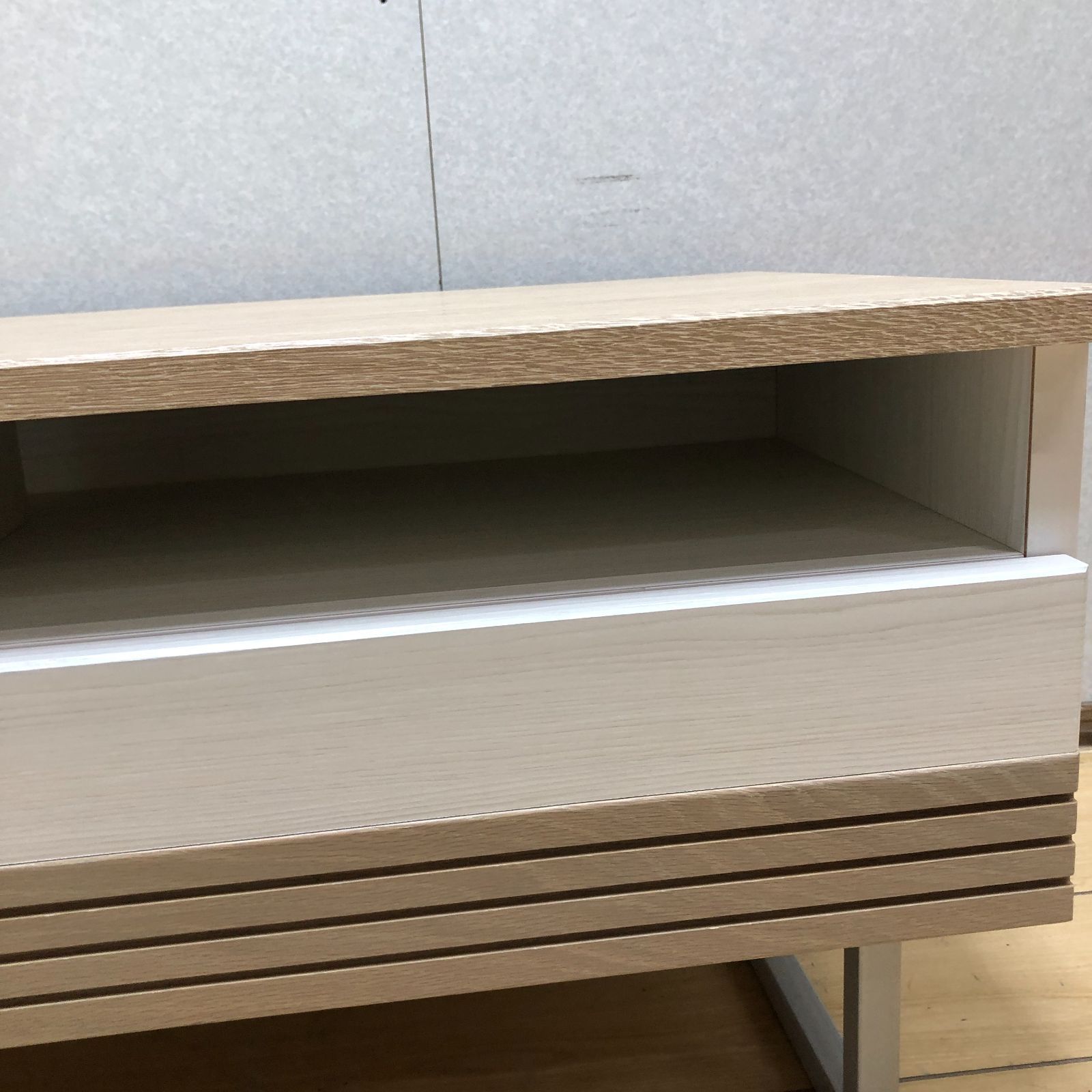 美品 ナチュラル木目ローボード テレビ台 幅90cm 北欧風 　250720-9 美品 ナチュラル木目ローボード テレビ台 幅90cm 北欧風