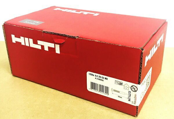 HILTI ヒルティ GX 3用ピン (連発) X-C 20 G3 MX (1200本) 20mm ガス缶 GC40 付属