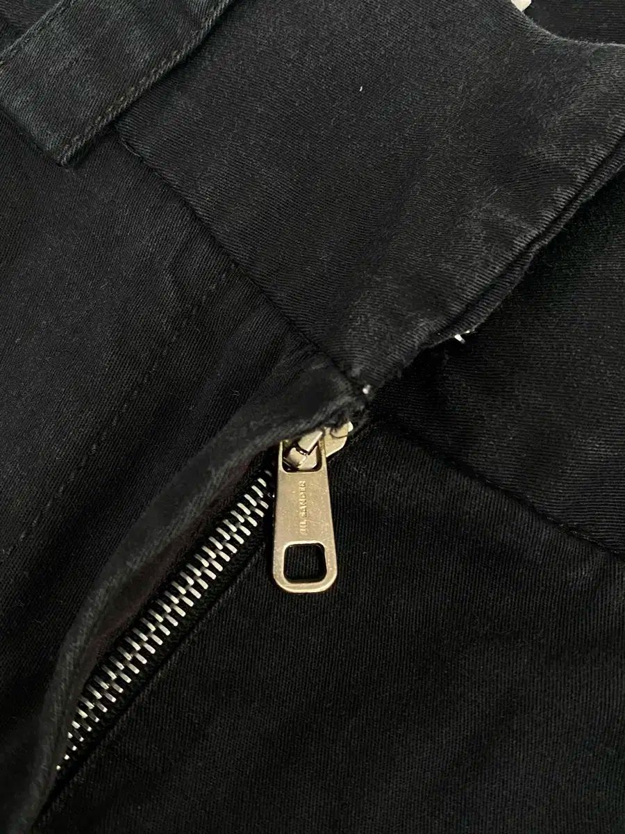 セール開催中！ Jil Sander ジルサンダー 黒 パッティング ラッパ コットン パンツ 36