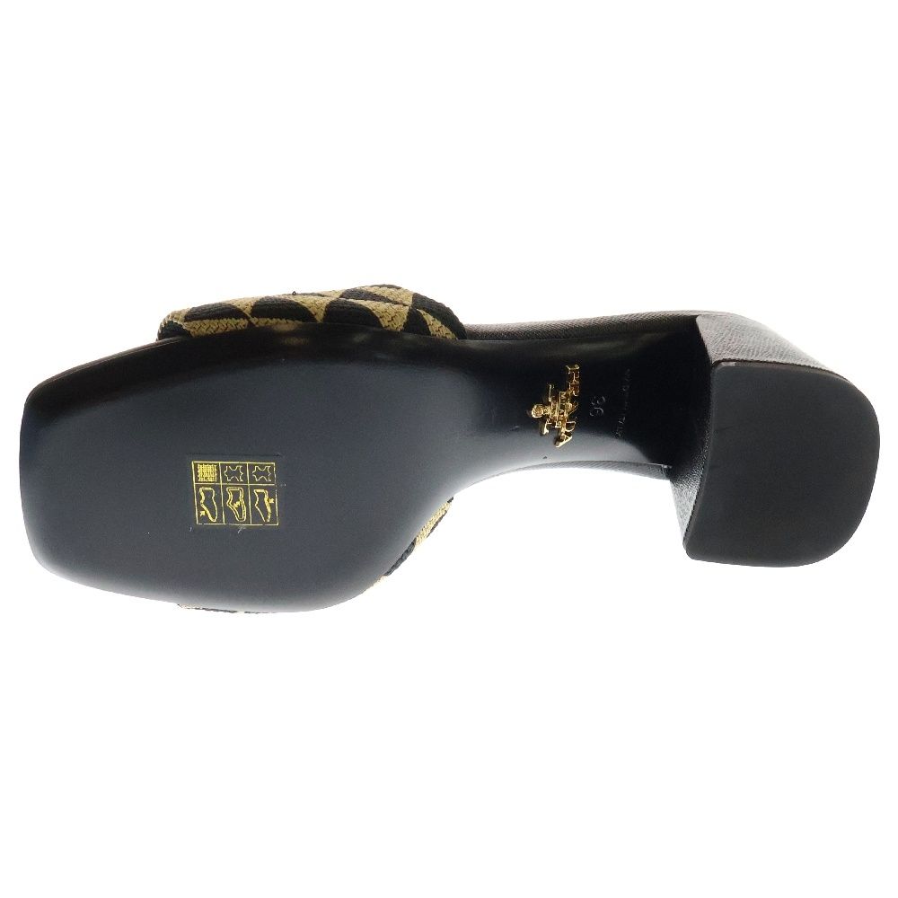 PRADA (プラダ) Embroidered fabric slides エンブロイダリー