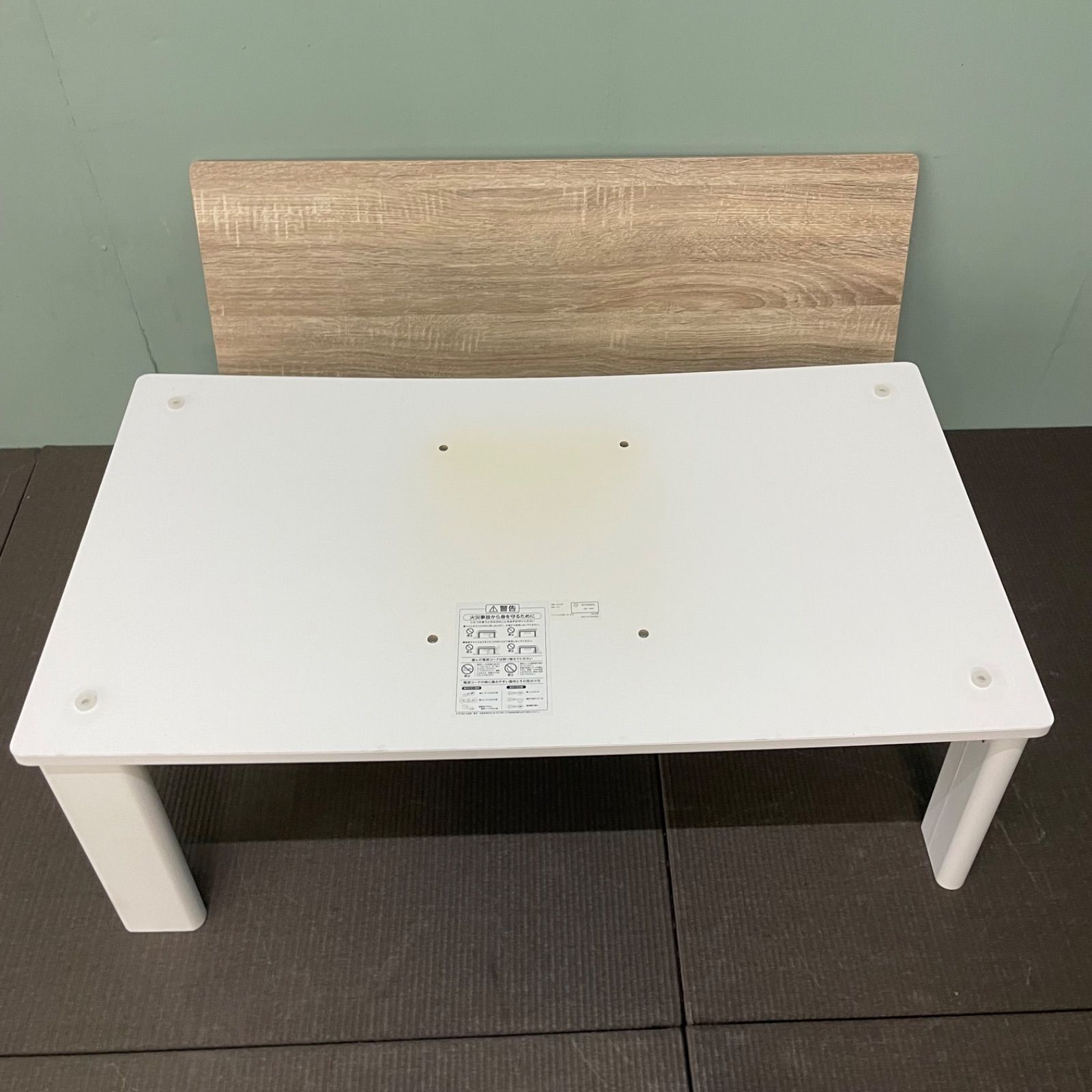 木製 こたつテーブル アンティーク　 美品 ♭ こたつテーブル DCK-A90 木目柄 アンティーク調 こたつ 90cm