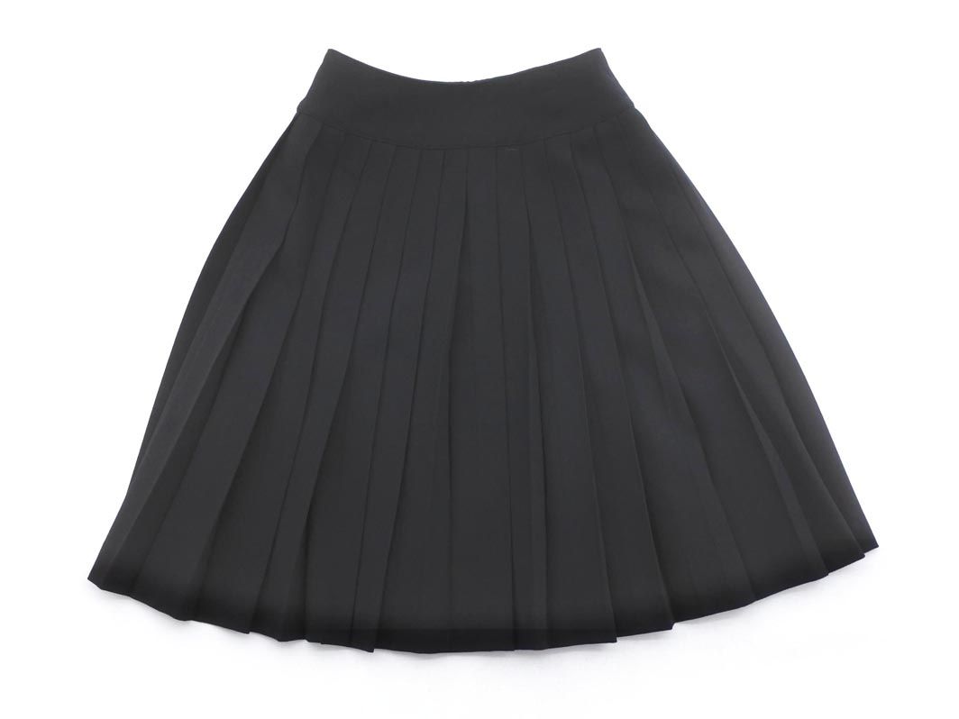 <美品>ROPE ロペ　プリーツミニスカート　黒　日本製 ROPE ロペ 巻き ラップ プリーツ スカート size60/黒