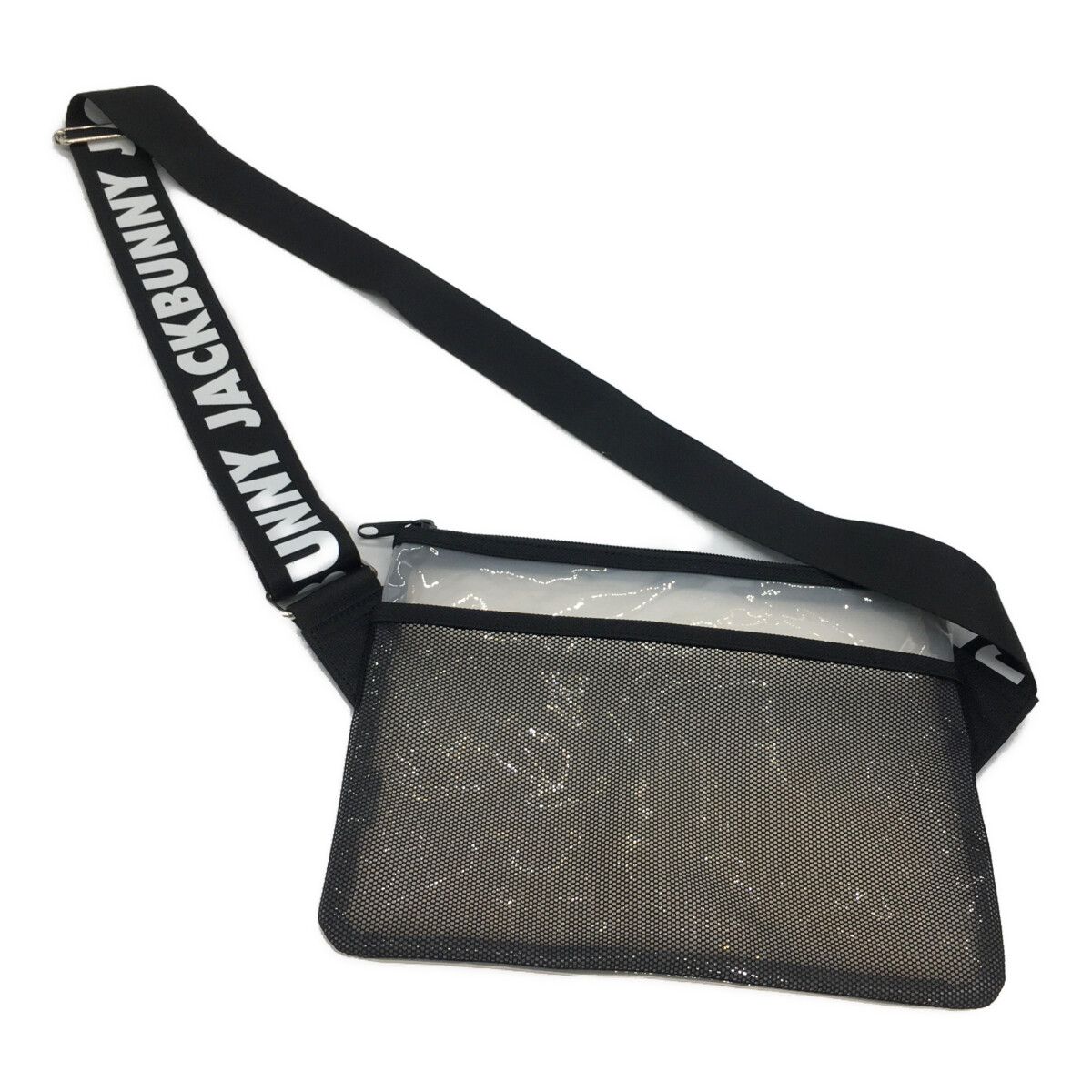 中古 ジャックバニー Jack Bunny!! カートバッグ ブラック系 クリア クリアサコッシュ ショルダー付き ラウンドバック