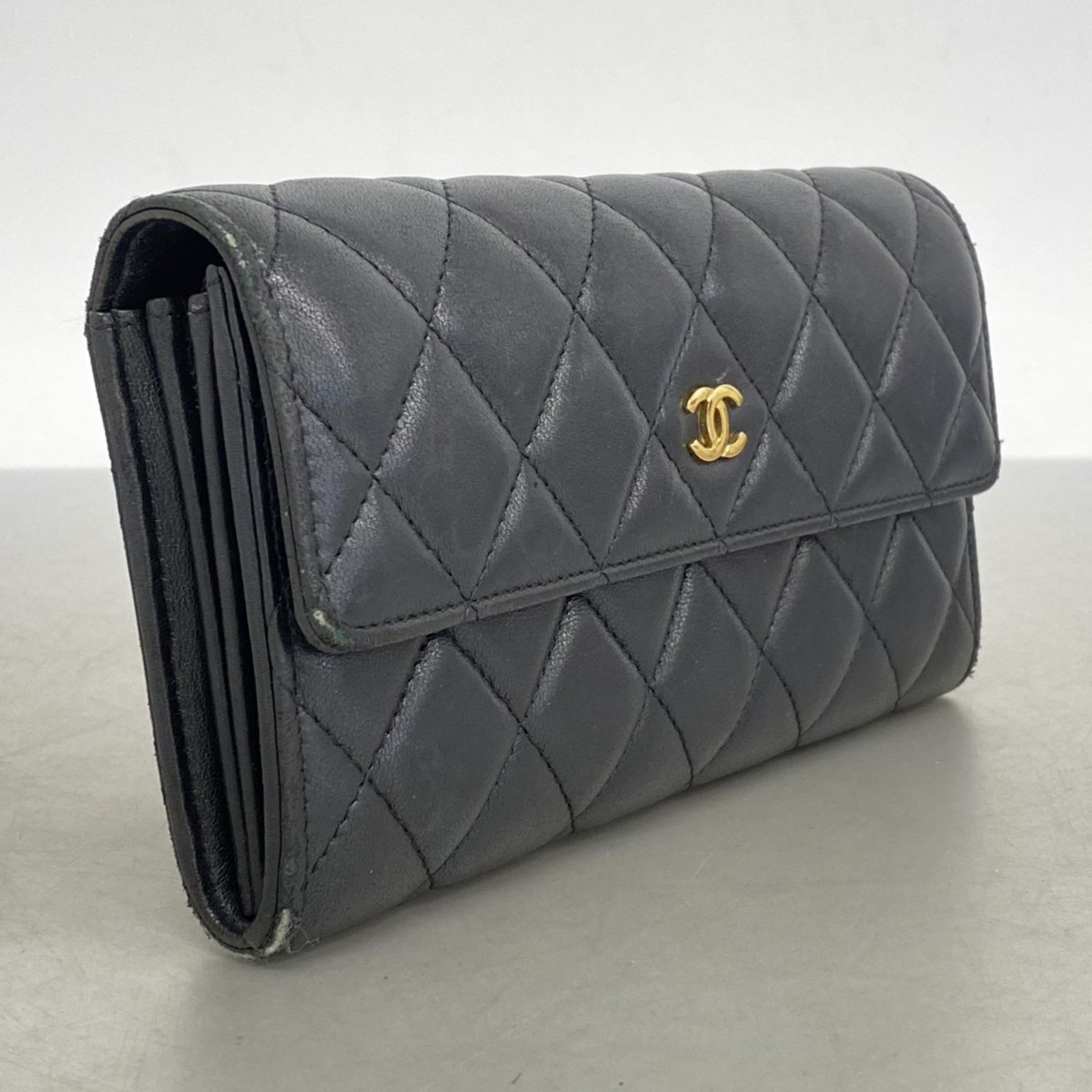 シャネル(Chanel) シャネル 長財布 マトラッセ ラムスキン