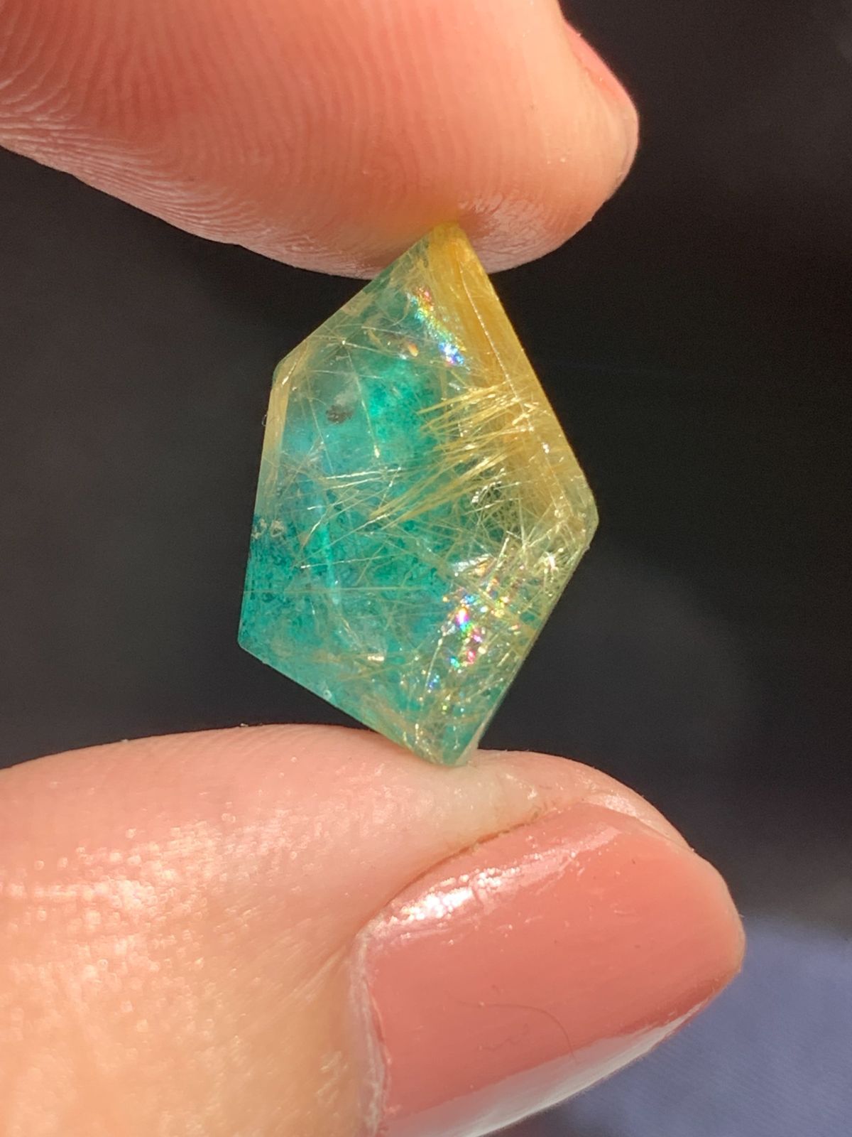 ターコイズ×ルチルクォーツ ダブレット ストーン リング シルバー 55 it-633928108b14f-1200.jpg