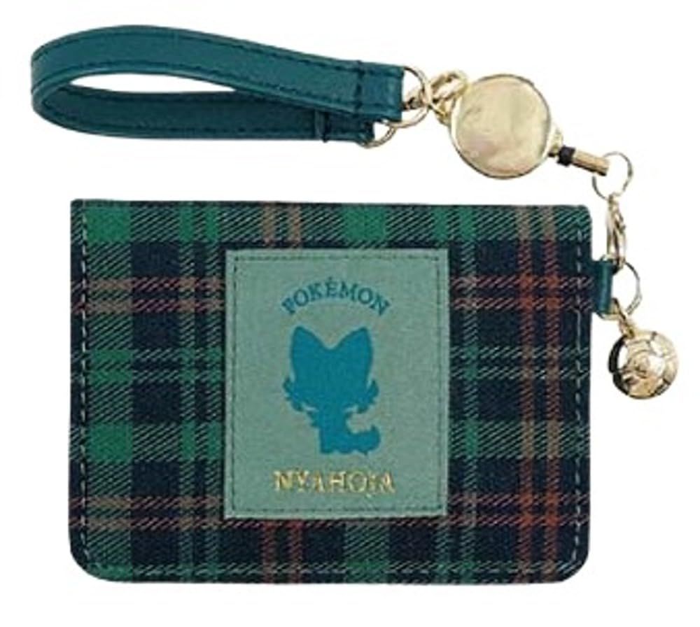 マリモクラフト ポケモン チェックシリーズ 2つ折りパスケース チェック ニャオハ W140×H100×D35mm PKM-870