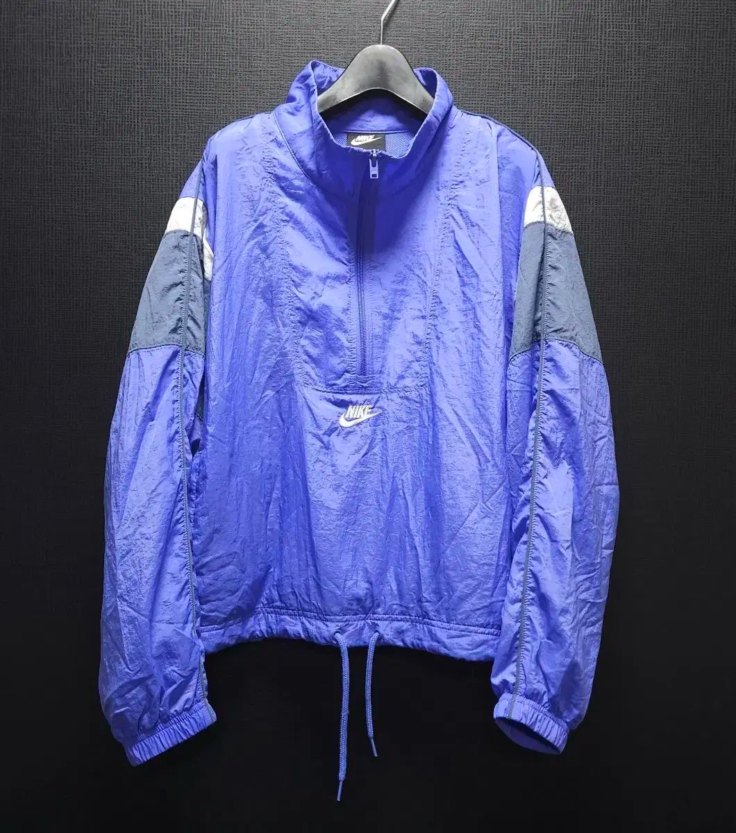 レディース L NIKE ナイキ 特大 アノラック ハーフジップ オールドスクール ウィンドブレーカー