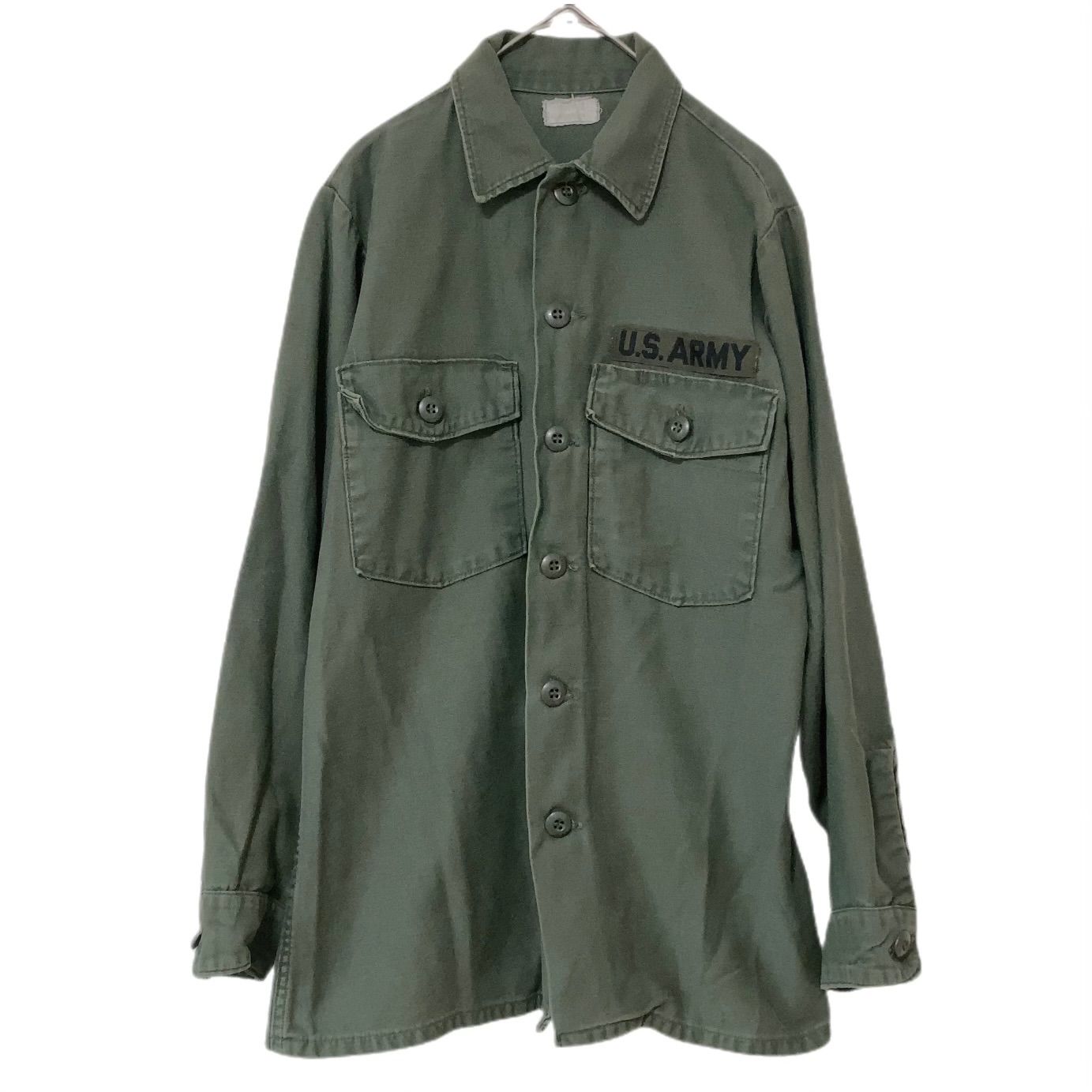 アメリカ軍　ユーティリティシャツ　ミリタリー z1395 US ARMY VINTAGE ユーティリティシャツ カーキ メンズ
