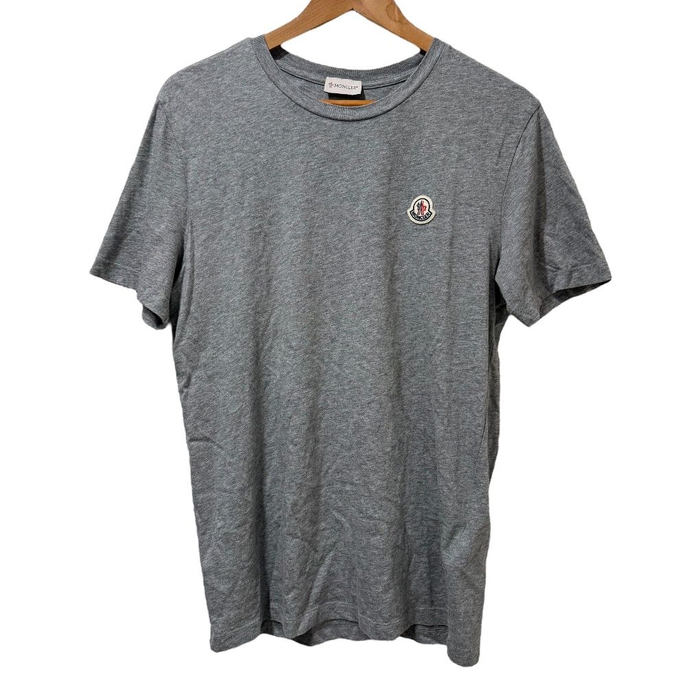 MONCLER モンクレール MAGLIA T-SHIRT 半袖 ロゴ Tシャツ カットソー M グレー メンズ 古着