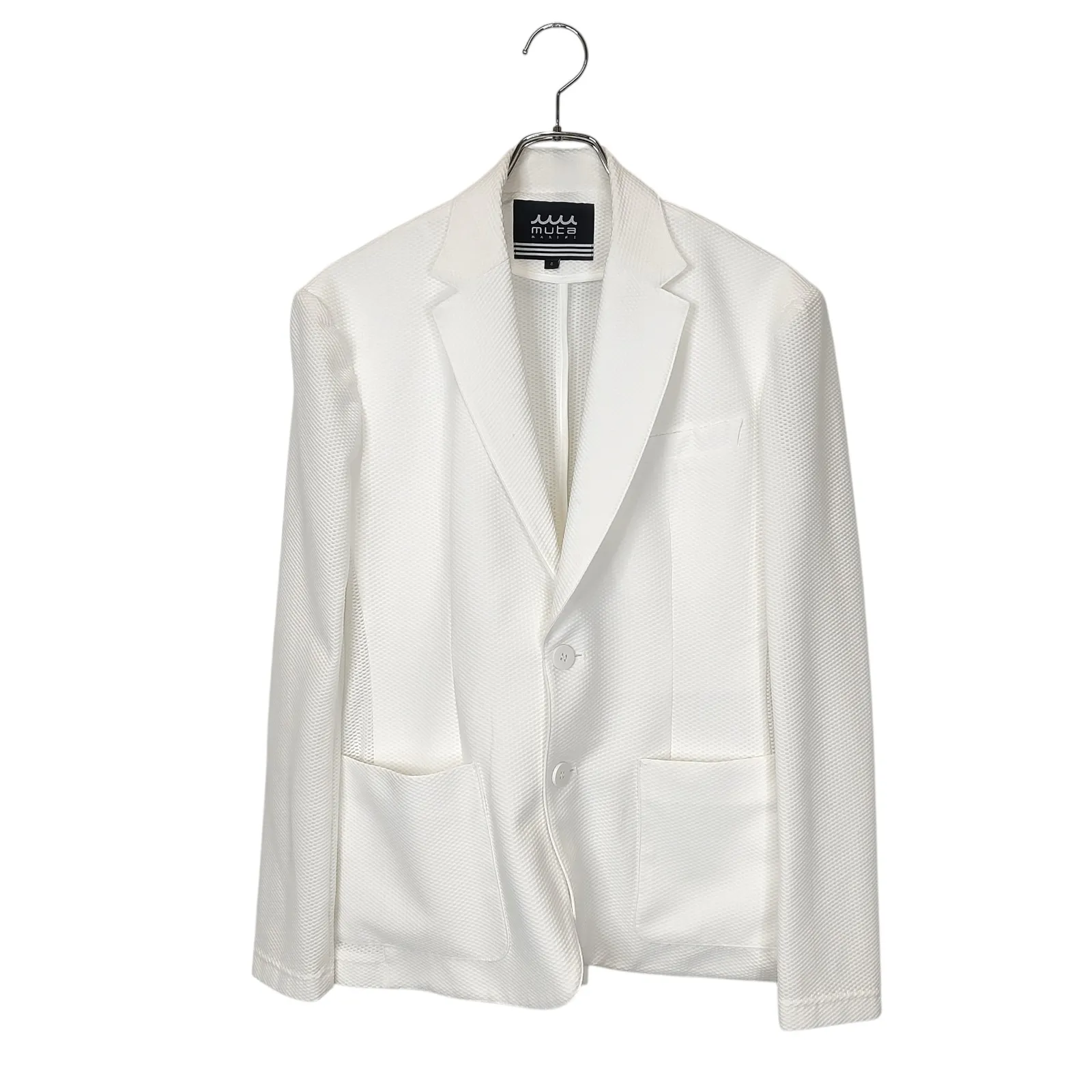【新品】muta MARINE　メッシュテーラードジャケット　7　ホワイト系 2025年最新】muta MARINE テーラードジャケットの人気アイテム