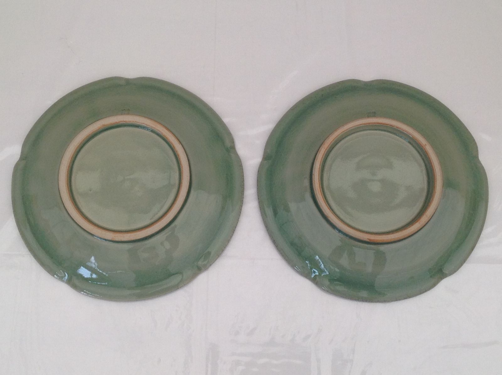 青緑色の馬の絵皿 栖鳳窯 大堀相馬焼 青緑色の馬の絵皿 栖鳳窯