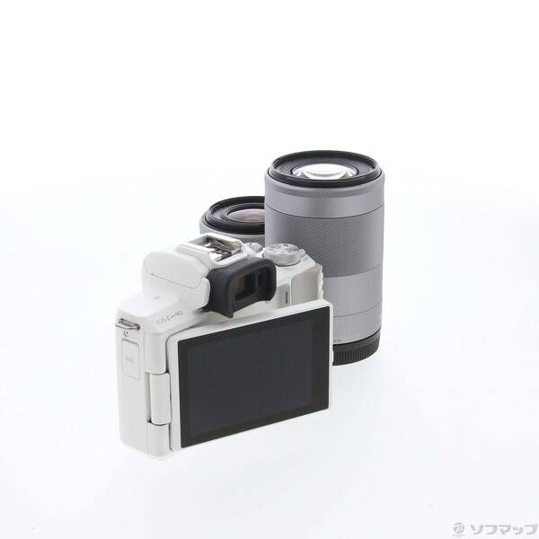 中古品〕 EOS Kiss M2 ダブルズームキット ホワイト【349】 - メルカリ