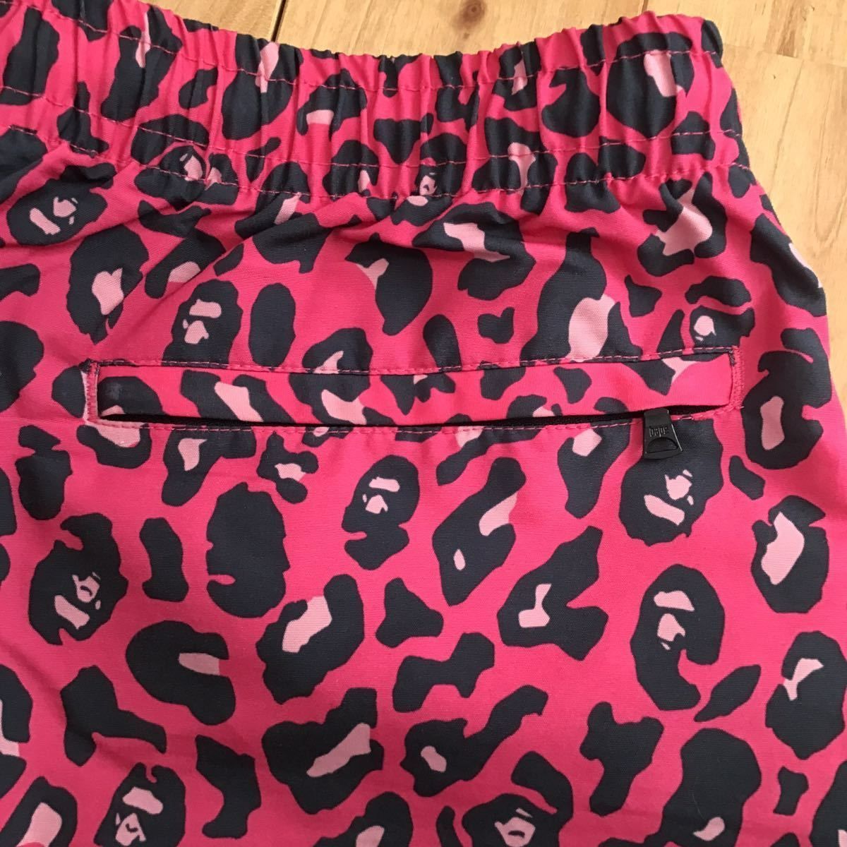 Leopard camo nylon shorts Sサイズ Pink a bathing ape BAPE ハーフ