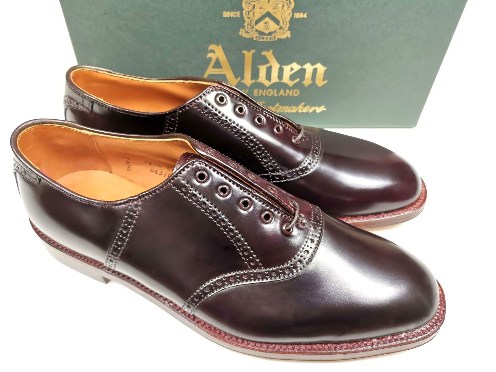 早期予約・新じゃが Alden プレーントゥ サドルシューズ10