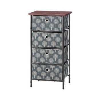 東谷 簡単組立チェスト4D グレー LFS-654GY