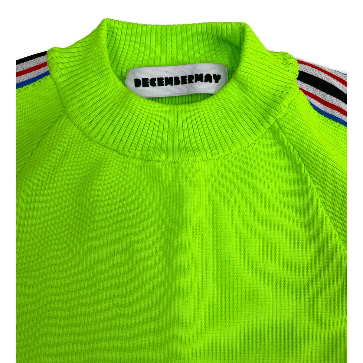 coco 中古 ディセンバーメイ DECEMBERMAY メンズ 半袖シャツ M 蛍光黄緑 ネオンカラー ニット 中古 メンズ ディセンバーメイ DECEMBERMAY ニット L 黄緑×白