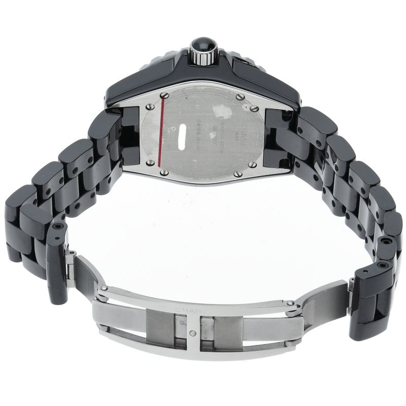 シャネル J12 ウォッチ 33mm H0682  セラミック レディース時計 ブラック 仕上げ済  美品 【中古】